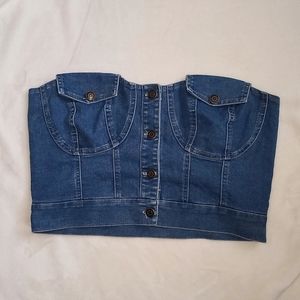 FashionNova: Denim tube top